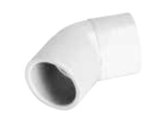 40mm White 45 deg elbow